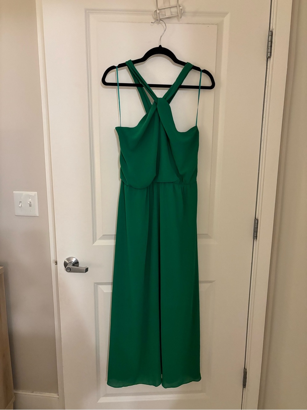 Sam Edelman Emerald Green Cross-Back Maxi Dress